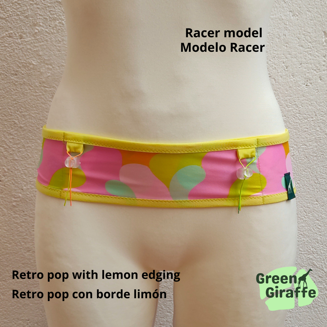 RunPouch Running Belt - Retro Pop | Vintage-Inspired & Stylish for Fitness - Green Giraffe