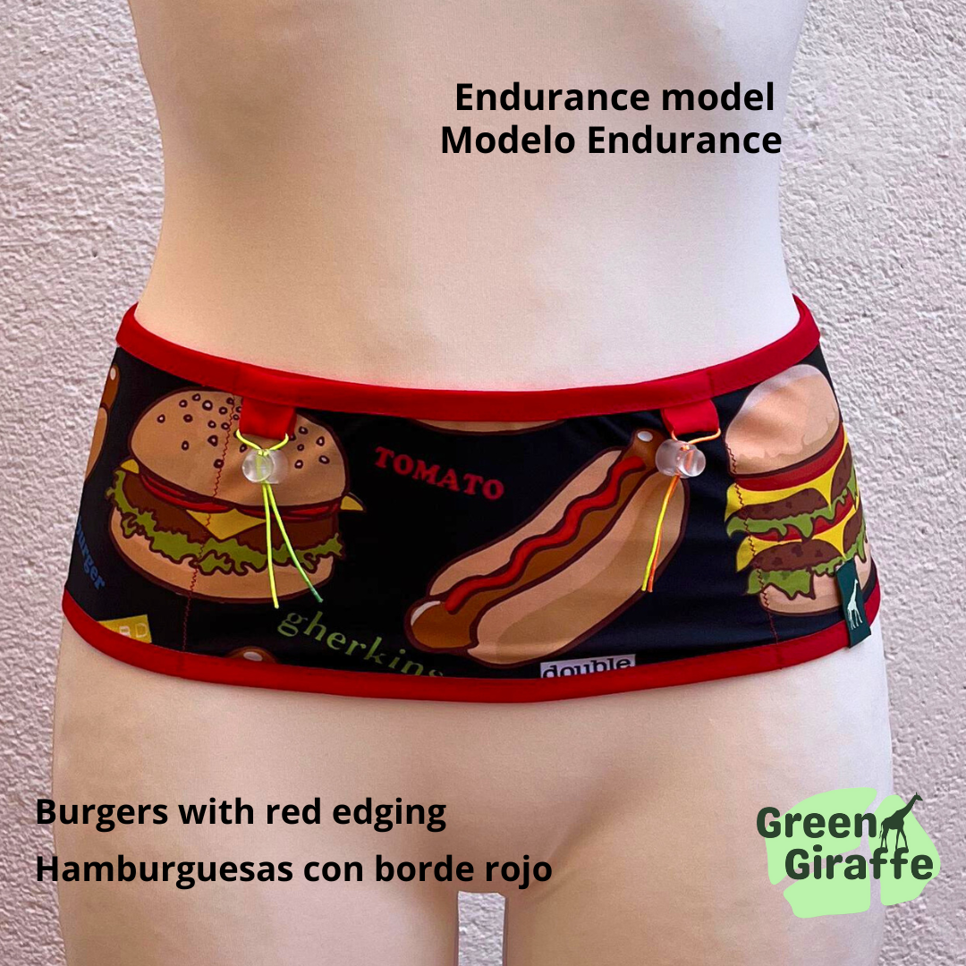 RunPouch Running Belt - Burgers - Green Giraffe