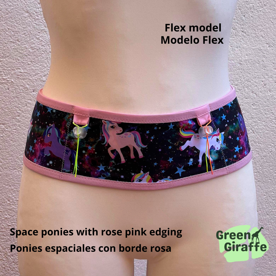 RunPouch Running Belt - Space Pony | Whimsical & Fun for Active Adventures - Green Giraffe