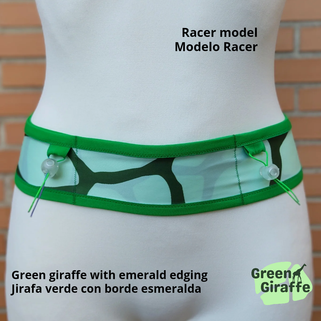RunPouch Running Belt - Green Giraffe Original Design - Green Giraffe