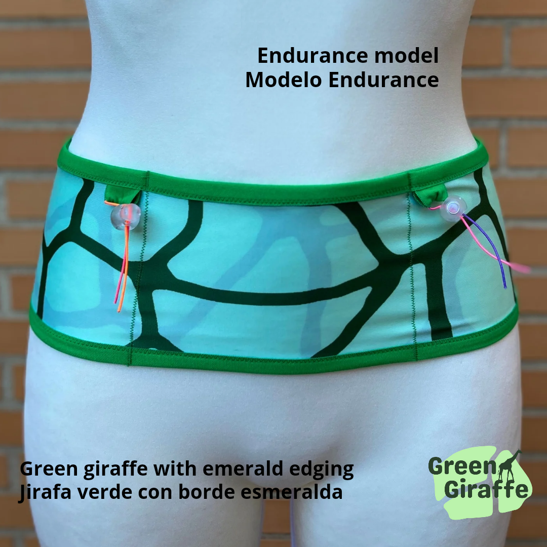 RunPouch Running Belt - Green Giraffe Original Design - Green Giraffe
