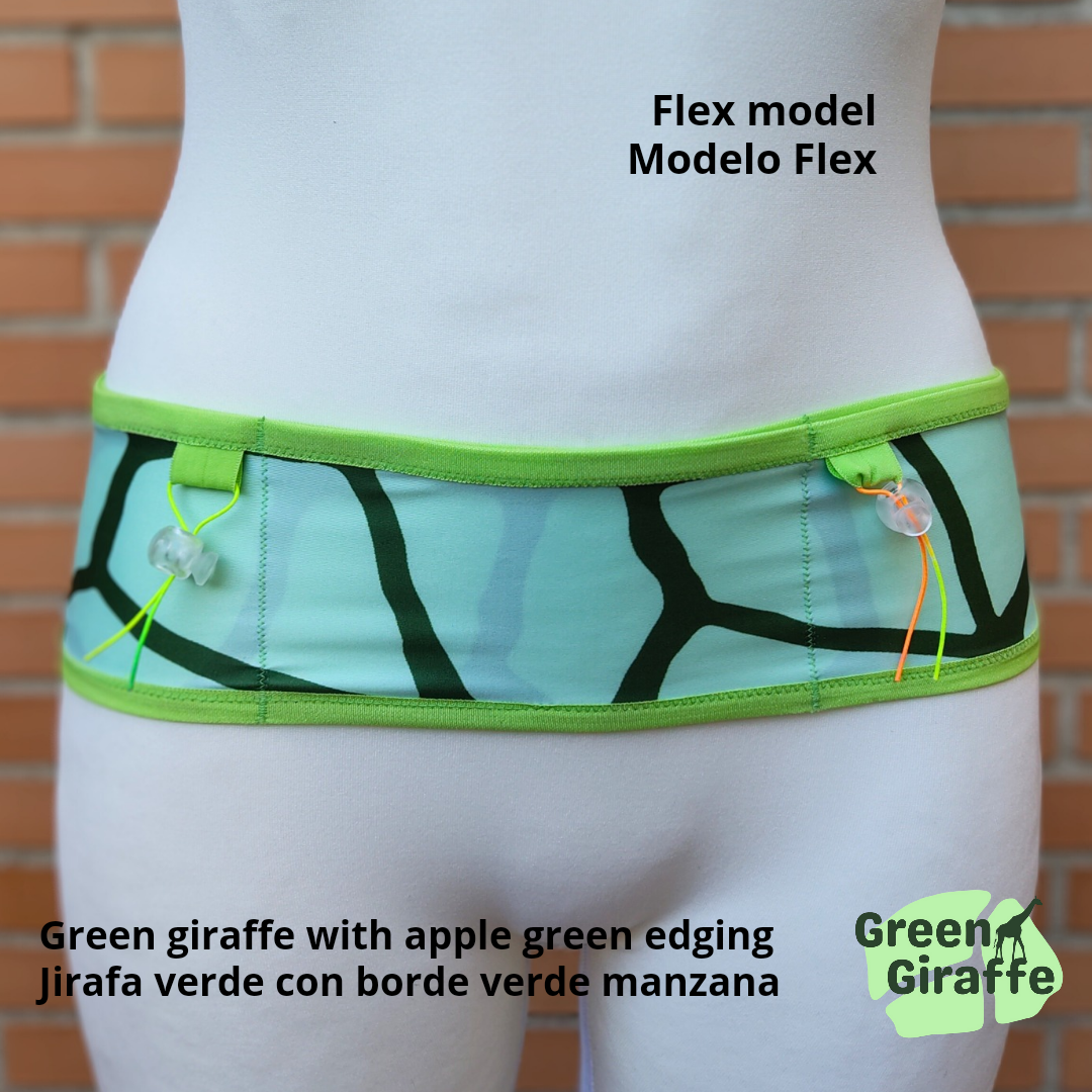 RunPouch Running Belt - Green Giraffe Original Design - Green Giraffe