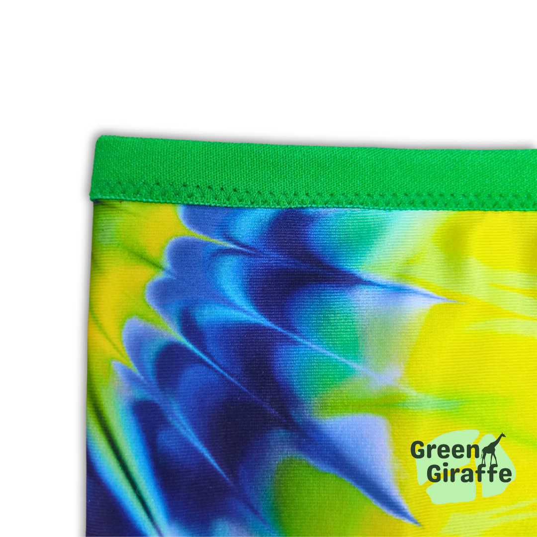 RunPouch Running Belt - Blue tie-dye for Active Lifestyles Runners - Green Giraffe