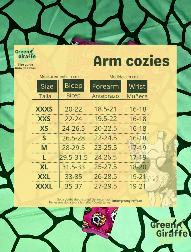 SALE | Sushi Arm Cozies & Running Belts - Green Giraffe