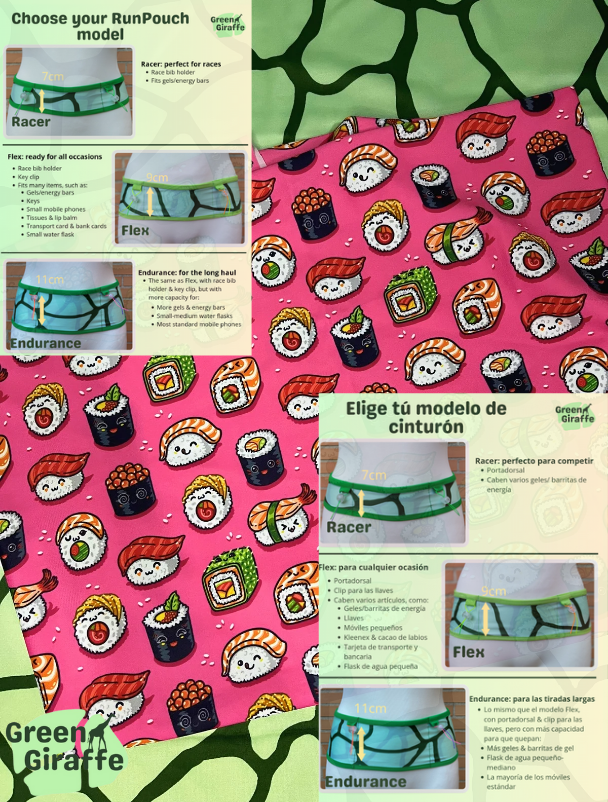 SALE | Sushi Arm Cozies & Running Belts - Green Giraffe