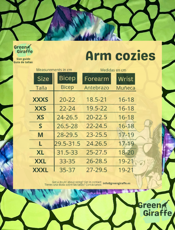 SALE | Marble Arm Cozies & Running Belts - Green Giraffe