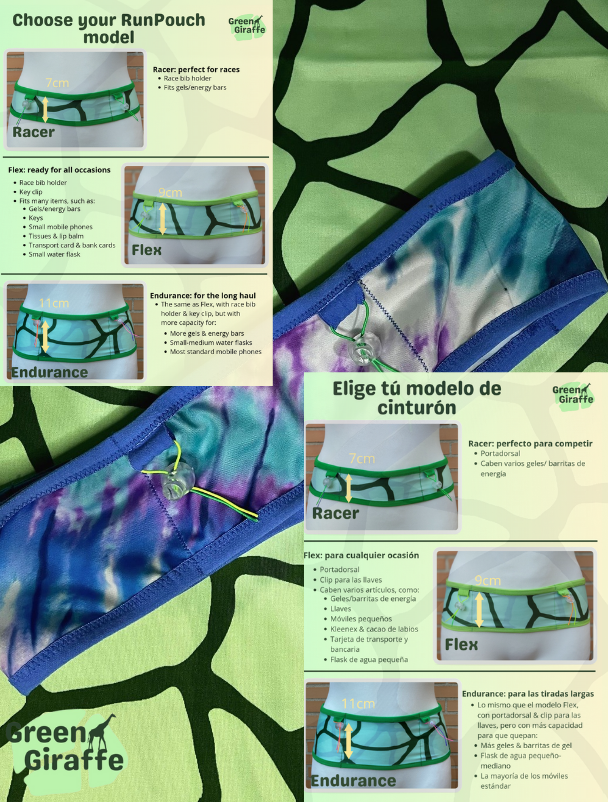 SALE | Marble Arm Cozies & Running Belts - Green Giraffe