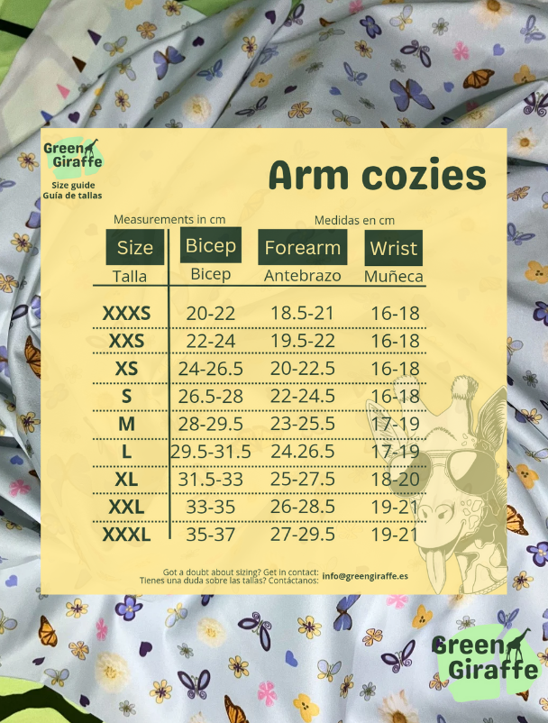 SALE | Butterflies Arm Cozies & Running Belts - Green Giraffe