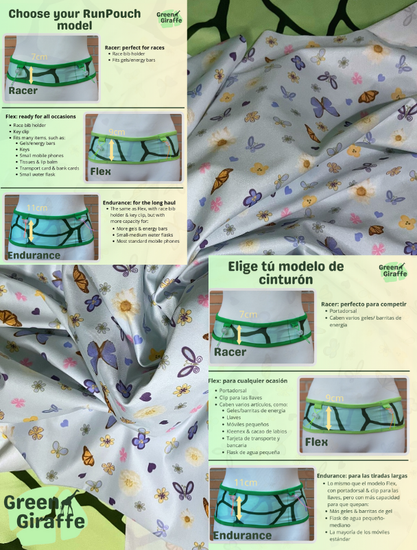 SALE | Butterflies Arm Cozies & Running Belts - Green Giraffe