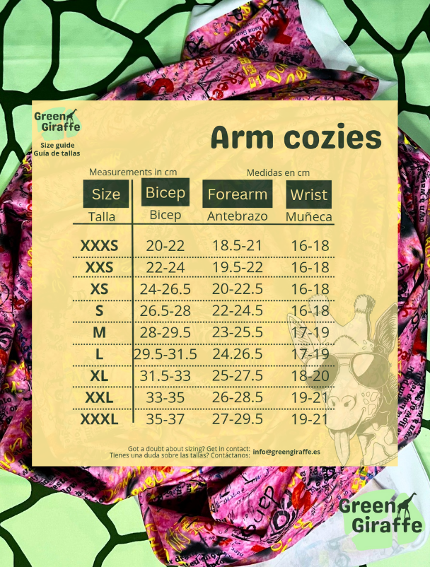 SALE | Pink Graffiti Arm Cozies & Running Belts - Green Giraffe