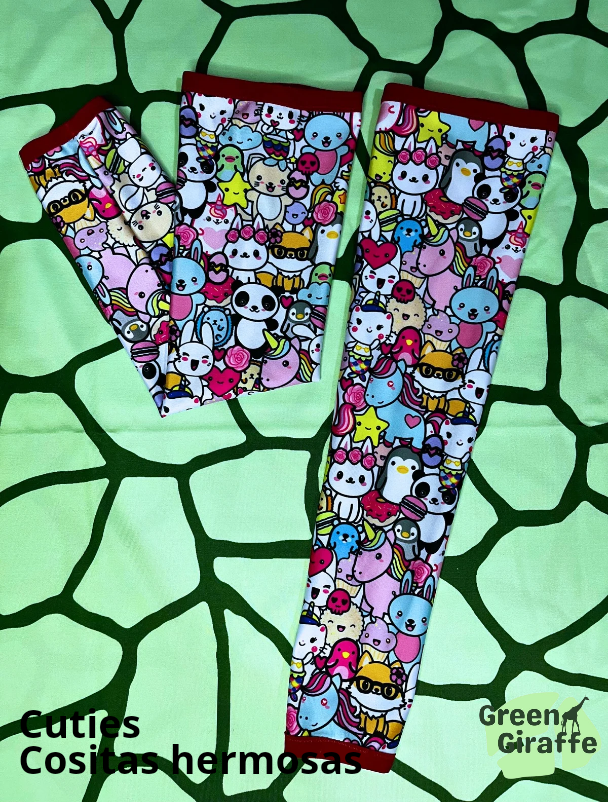 SAMPLE SALE | Arm Cozies - Green Giraffe