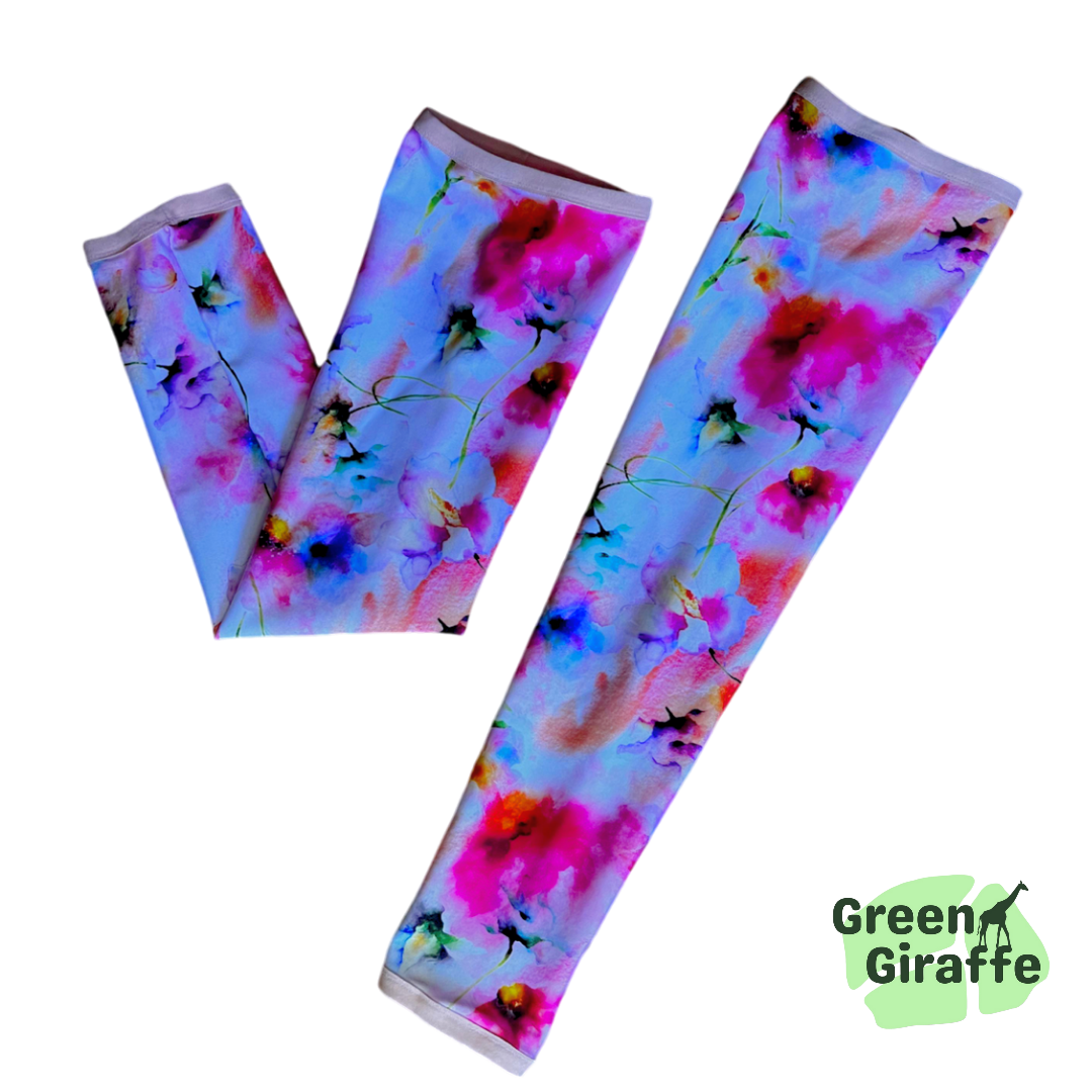 Botanic Arm Cozies, nature-inspired design with vibrant botanical prints for active lifestyle.