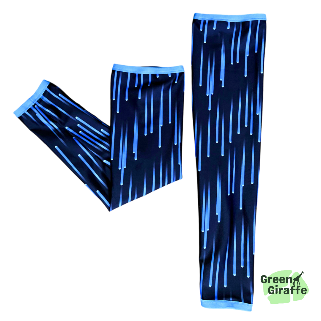 Arm Cozies - Blue cascade - Green Giraffe
