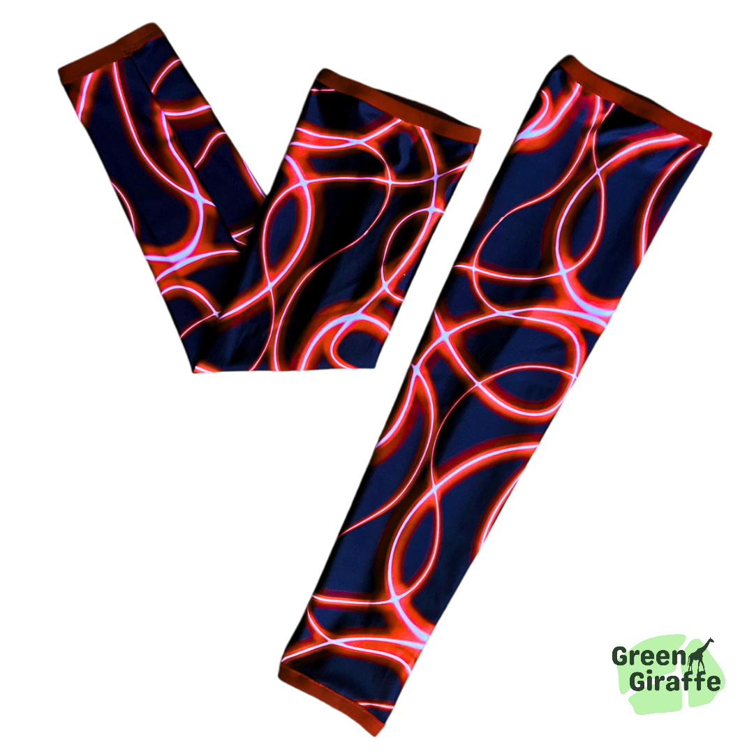 Red Wire Arm Cozies, electrifying design with a red wire pattern for a stylish look.