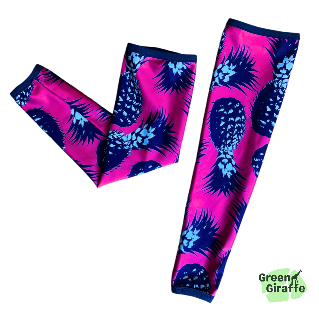 Tropical Pineapple Arm Cozies, vibrant and fun arm sleeves for workouts and casual wear.