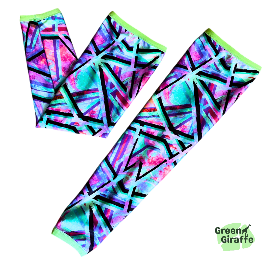 Arm Cozies - Geometric - Green Giraffe