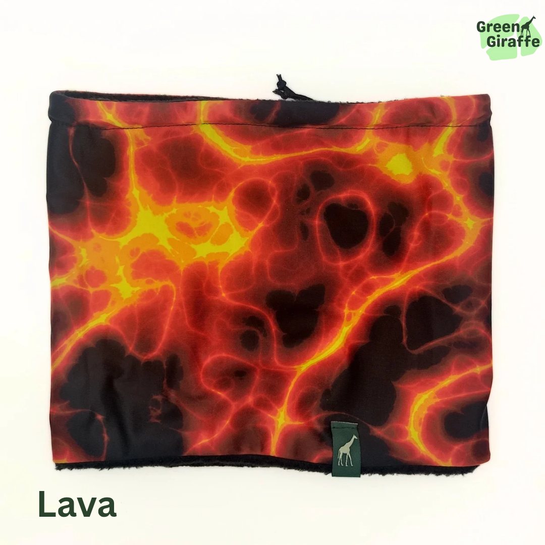 Fleecy neck buff - Green Giraffe